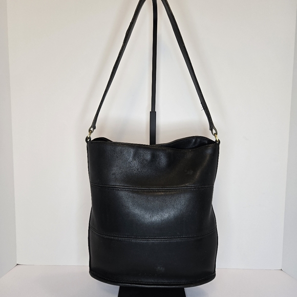 Coach 9083 Tribeca Bag Vintage Black Leather - Picture 1 of 15